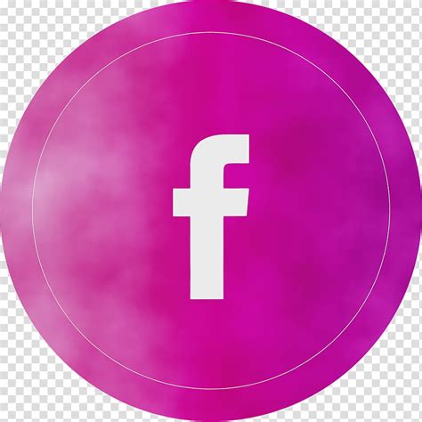 Symbol Pink M Icon Facebook Facebook Purple Logo Watercolor Paint