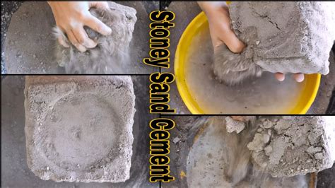 Stoney Sand Cement Shapes Dry Water Crumbling Oddly Satisfying YouTube