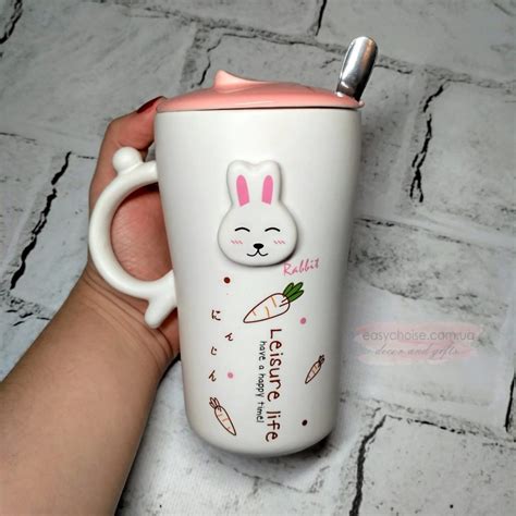 Чашка с крышкой Кролик купить с доставкой по всей Украине | Mugs ...