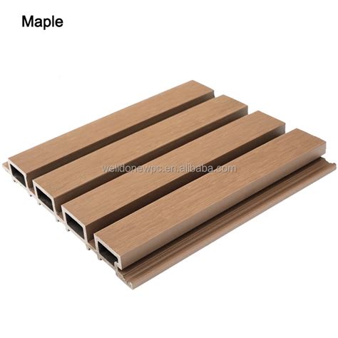 Waterproof Wpc Wall Panel Slatted Composite Cladding Board Buy Wpc