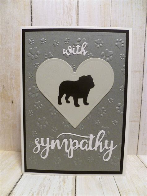 Handmade Bulldog Sympathy Card Bulldog Condolence Card Etsy Canada