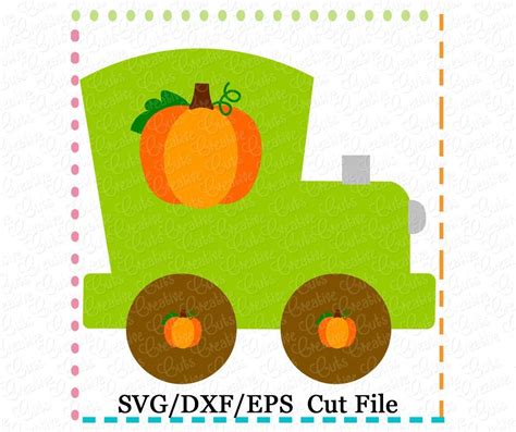 Pumpkin Train Cutting File SVG DXF EPS Creative Appliques