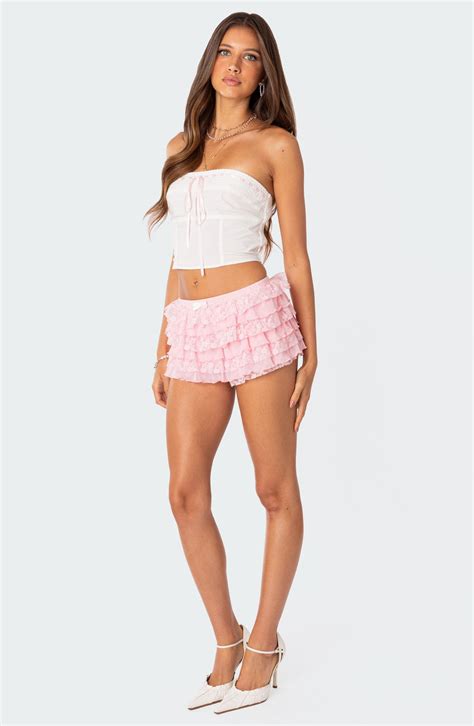 Edikted Unicorn Lace Ruffle Shorts Nordstrom