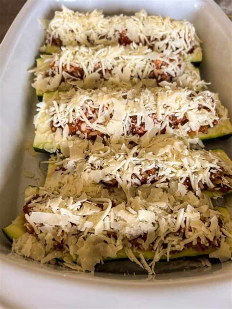 Stuffed Zucchini Boats With Ground Beef And Rice