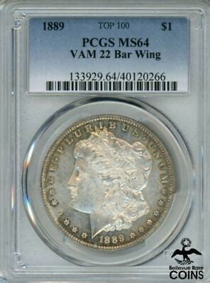 1889 United States Morgan Dollar PCGS MS64 VAM 22 Bar Wing TOP 100 EBay