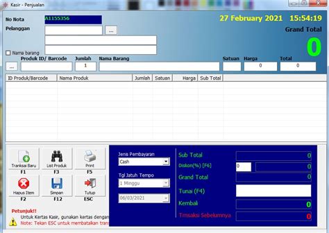 Panduan Penggunaan Aplikasi Kasir Toko