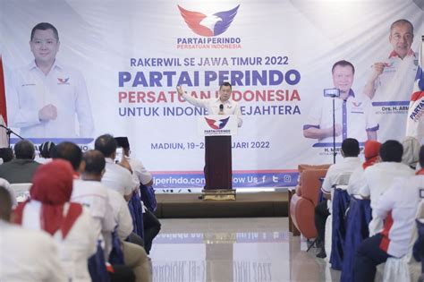 Foto Hary Tanoesoedibjo Hadiri Rakerwil Partai Perindo Se Jawa Timur