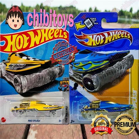 Jual Hot Wheels Mad Splash Biru Kuning Boat Track Stars Original Mattel Shopee Indonesia