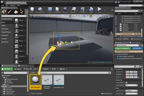 How To Edit A Spline Component In The Viewport Unreal Engine