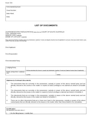 77 Interlocutory Application Courts Sa Gov Au Doc Template PdfFiller