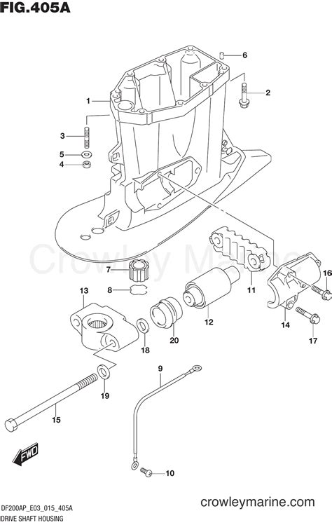 DRIVE SHAFT HOUSING Serial Range Four Stroke Outboard 200 DF200AP