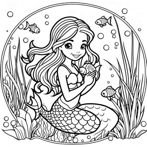 Free Mermaid Coloring Pages With Printables Hello Wonderful In