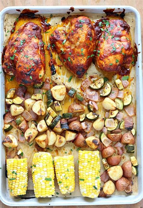 Easy Sheet Pan Barbecue Chicken Recipe Simply Shellie Sheet Pan Dinners Recipes Sheet Pan