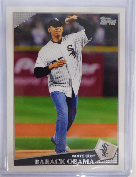 Buy The 2009 Barack Obama Topps Chicago White Sox First Pitch Card