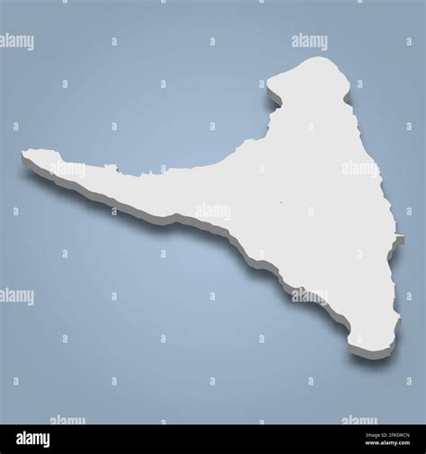 D Isometric Map Of Anjouan Is An Island In Comoros Isolated Vector