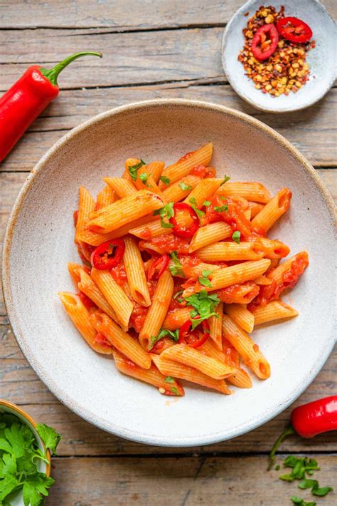 Penne All Arrabbiata Spicy Italian Tomato Pasta Inside The Rustic