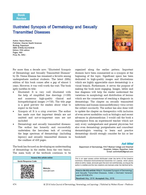 Illustrated Synopsis Of Dermatology And Sexually Transmitted Diseases