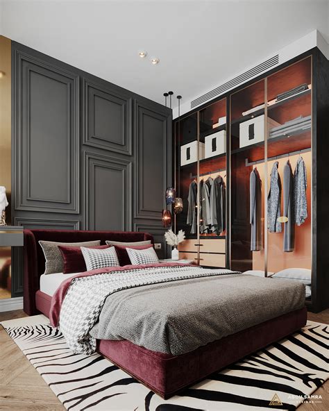 Dark Red Bedroom :: Behance