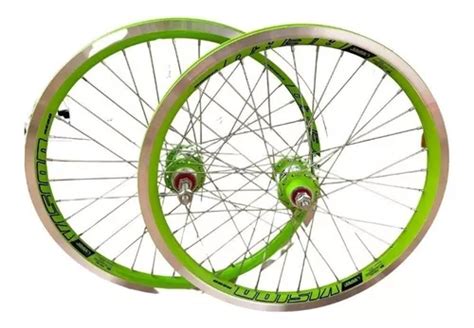 Roda Aero Aro 20 Viper Completa Cubo Roletado Par Cor Verde MercadoLivre