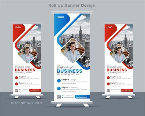 Premium Vector | Roll up banner design corporate banner template banner ...