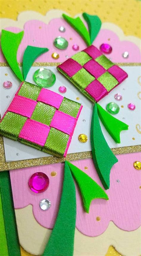 Azlina Abdul How To Make Ketupat Ribbons For Raya Cards