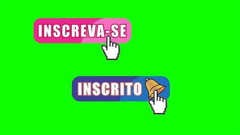 Inscreva se Chroma Key Botão Inscrito Sininho Green Screen Fundo