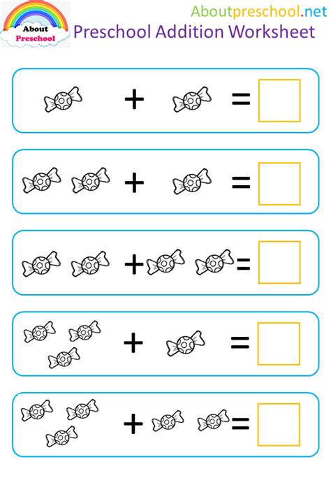 Addition Worksheets Planning Playtime Kindergarten