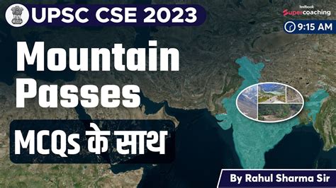 MAP Practice For UPSC Mountain Passes Of India MCQs Basics Of Map