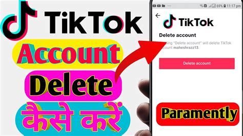 How To Delete Tiktok Account Permanently Tik Tok Account Delete Kaise