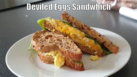 How To Make Deviled Eggs Sandwhich Quick And Easy Youtube