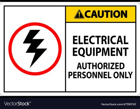 Electrical safety sign caution electrical Vector Image