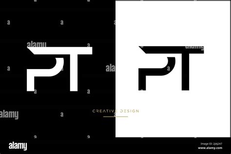 Letras Del Alfabeto Pt Tp P O T Monograma Con El Logotipo Del Icono