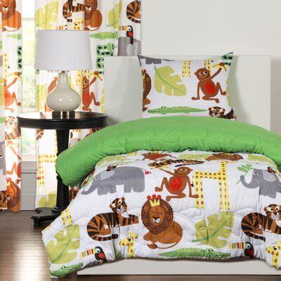 Crayola Llc Jungle Love Reversible Comforter Set Polyester In Brown