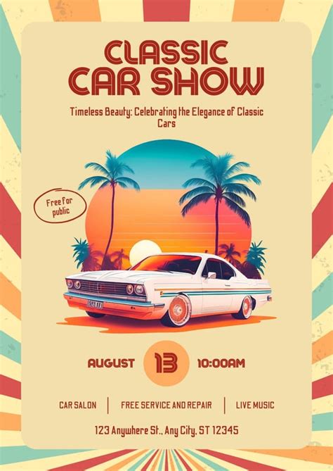 Page 2 Free Car Show Flyer Templates To Edit And Print Canva