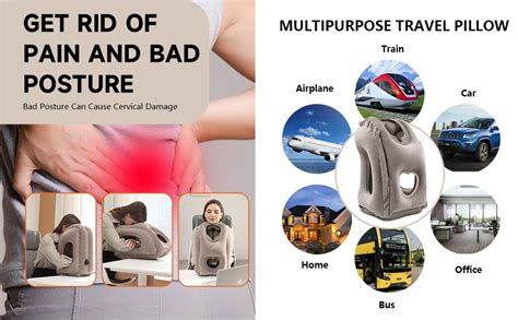 Amazon Btebrun Inflatable Travel Pillow Long Distance Travel