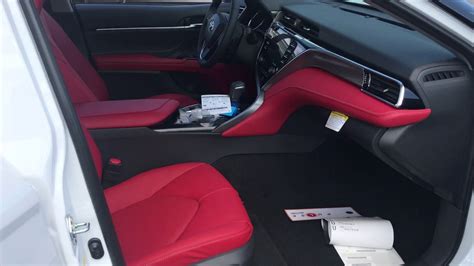 2018 Toyota Camry White With Red Interior