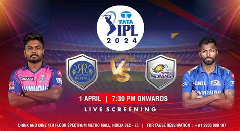 Rr Vs Mi Ipl 2024 Rajasthan Royals Vs Mumbai Indians Screening