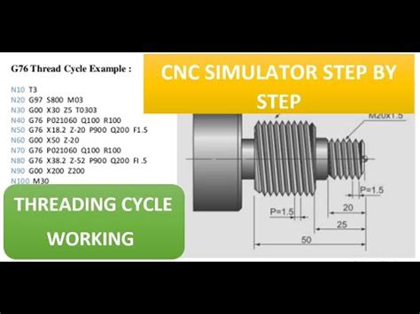 THREADING CYCLE STEP BY STEP IN CNC SIMULATOR YouTube