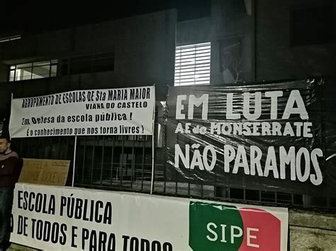 Professores Em Vig Lia De Protesto Em Viana Do Castelo