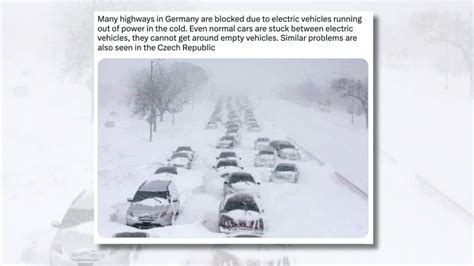 Pic Shows Electric Vehicles That Failed In German Winter Storm? | Snopes.com