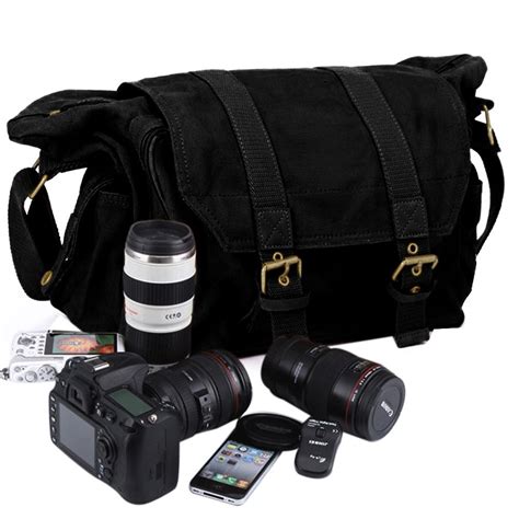 Canvas Shoulder Case Messenger Bag For Digital Sony Nikon Canon Dslr Slr Camera For Sale Online