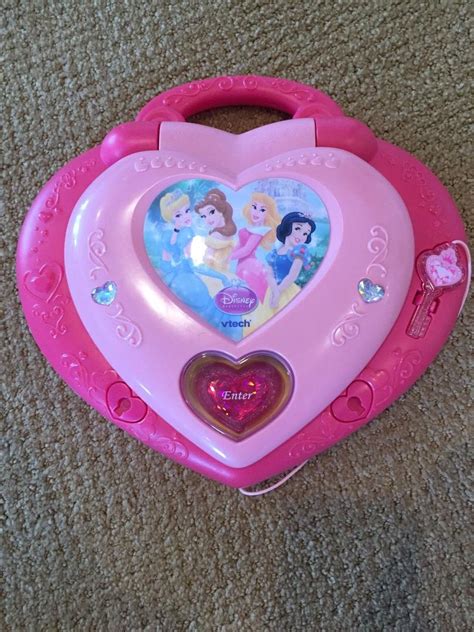 Vtech Disney Princess Magical Learning Laptop Heart Shaped System Works