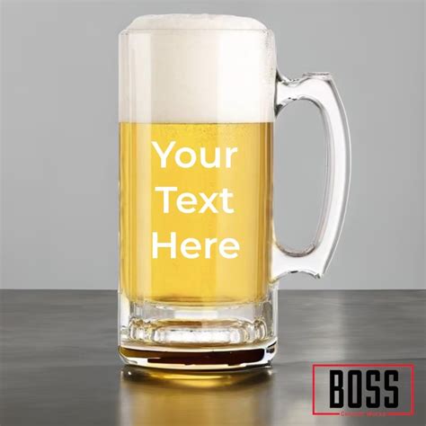 Personalized Engraved Beer Mug Boss Custom Works