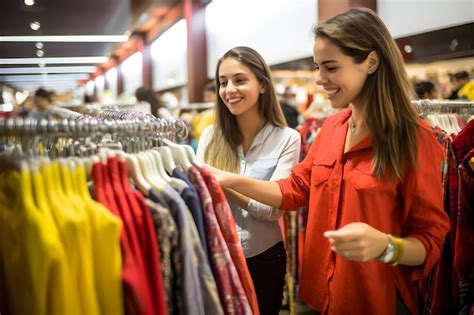 Premium AI Image | Colombian women are shopping for clothes in a ...