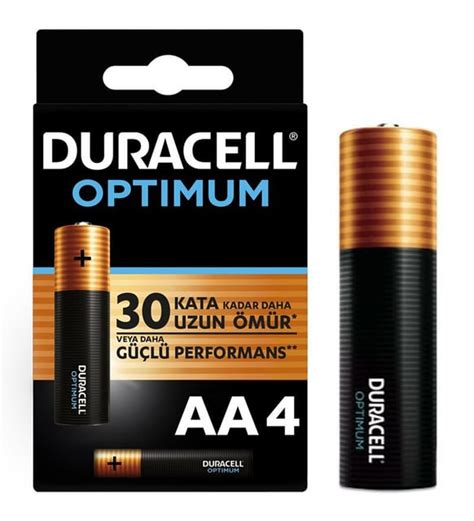 DURACELL OPTIMUM MX1500 1 5V ALKALIN AA KALEM PİL 4LÜ PAKET