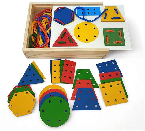 Alinhavos Formas Geometricas 24 Formas Mdf Jottplay Brinquedos E