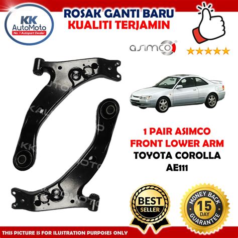 Toyota AE111 1992 1999 1 Pair Asimco Front Lower Arm LR Sepasang Kiri