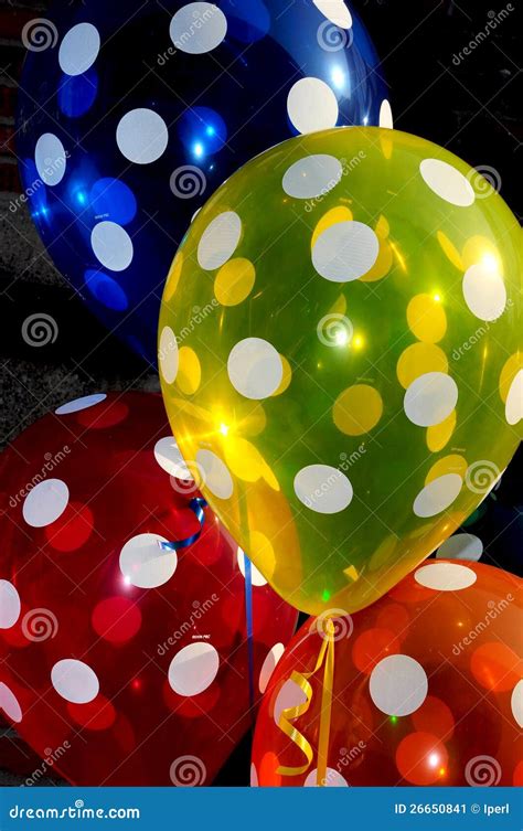 Polka dot balloons stock image. Image of celebration - 26650841