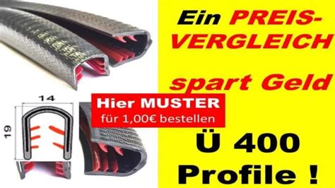 MUSTER 6 8 KANTENSCHUTZPROFIL Kederband PVC Gummi Profil Klemmprofil