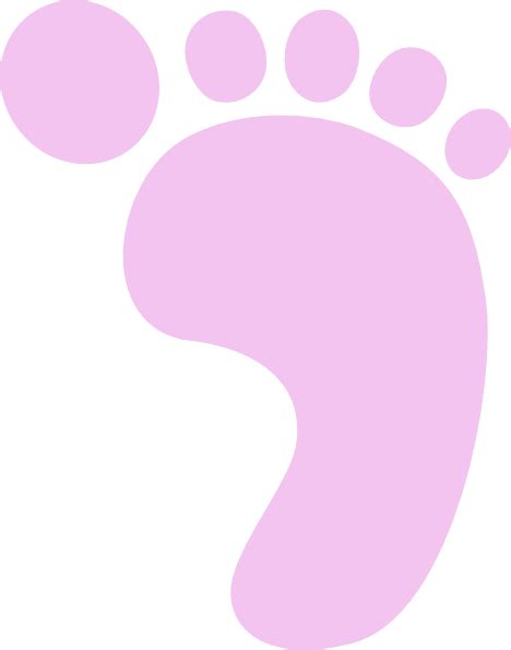 Pink Baby Footprint Clipart